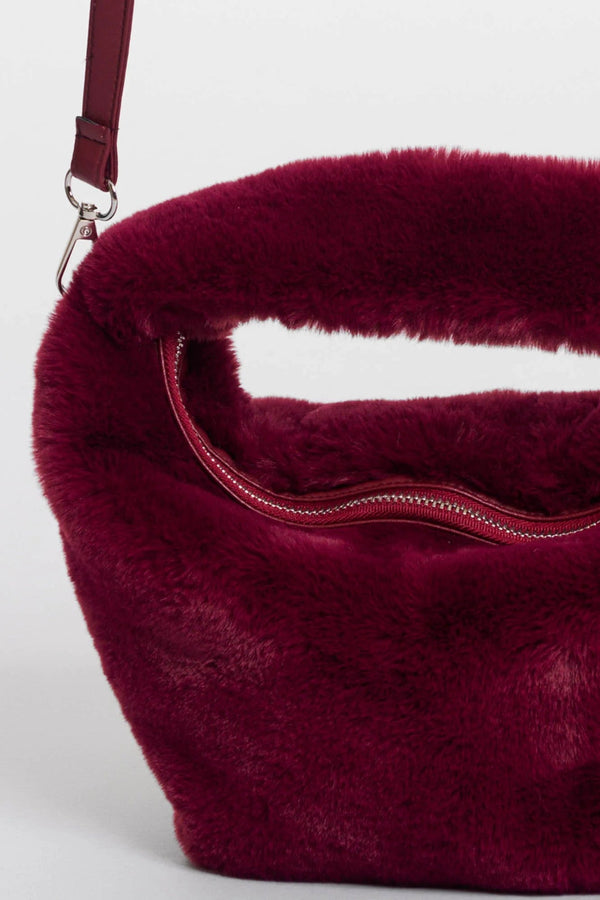 Cheryl Small Faux Fur Crossbody Bag Sugar Plum